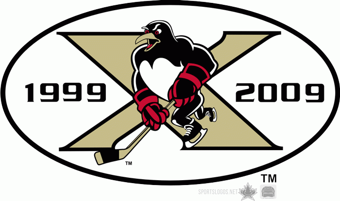 Wilkes-Barre Scranton Penguins 2008 09 Anniversary Logo iron on transfers for T-shirts